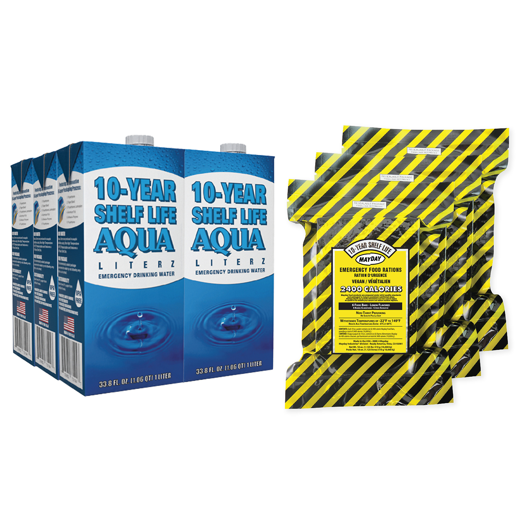 Ready America, 10 Year Food and Water Kit, Pieces (qty.) 1 Model# 73563